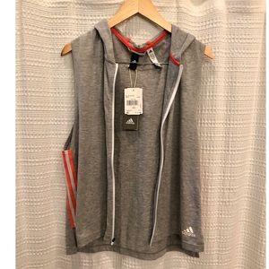 Adidas hooded zip tank